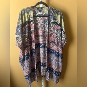 Angie Multicolor Paisley Kimono Cardigan